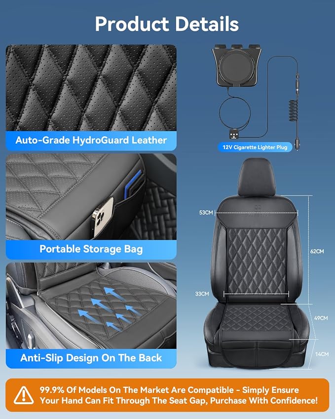 Air Suction Cooling Car Seat Cover Front Seat, 12V Circulation Ventilation - Image 5
