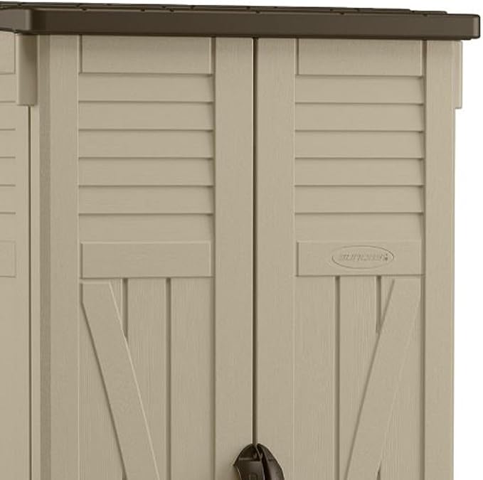 Suncast 22 Cubic Feet Capacity Tall Plastic Vertical Outdoor Shed - Image 6