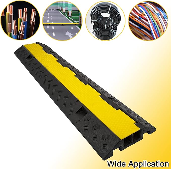CXRCY Cable Ramp 3 Pack 2 Channel 11000lbs axle Capacity Floor Cord Cable - Image 3