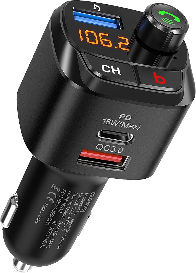 Nulaxy Bluetooth 5.0 FM Transmitter by Nulaxy
