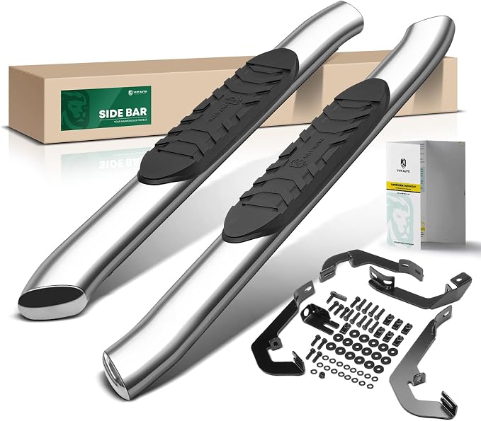 YHTAUTO 5 Inch Running Boards Side Step Bars Fit by YHTAUTO