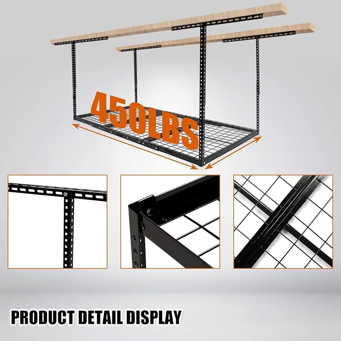 Kojem 3x6 Overhead Garage Storage Rack Adjustable Ceiling Garage Organization - Image 7