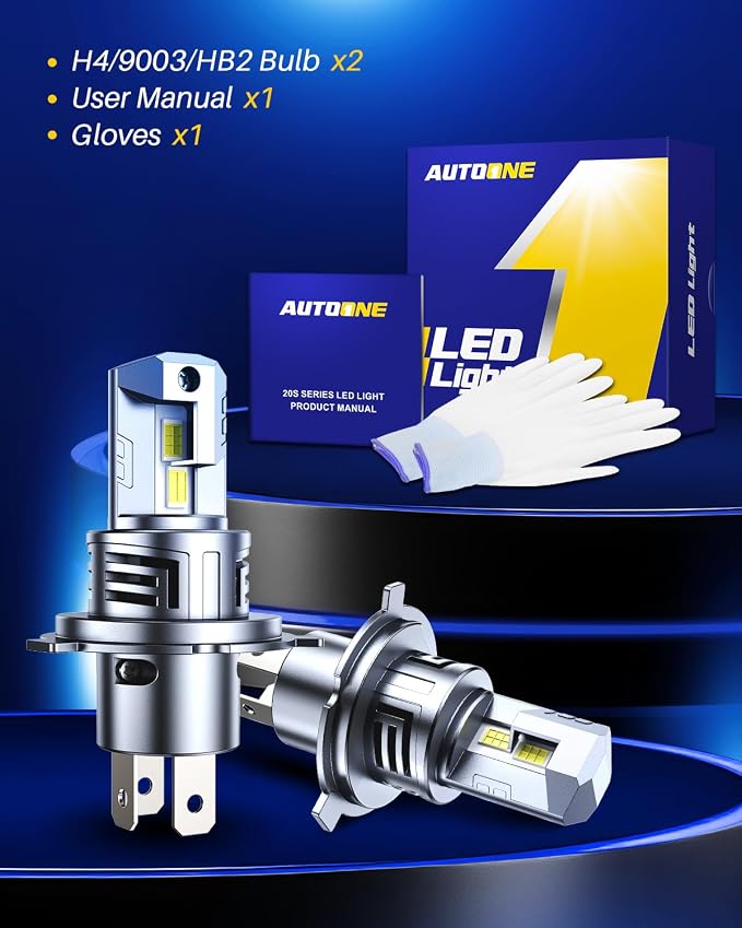 AUTOONE Upgraded H4/9003/HB2 Fog Light Bulbs, 32000LM - Image 7