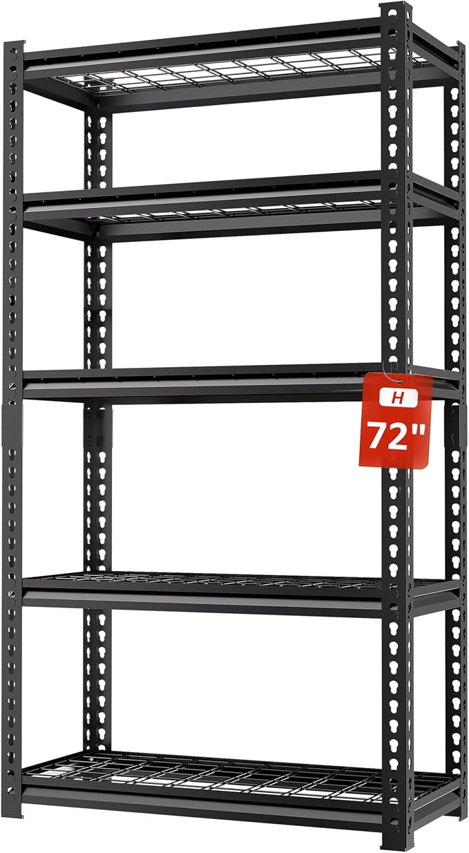5 Tire Storage Shelving Heavy Duty Garage Shelves 2000LBS Load Bearing by LIJIUHOME