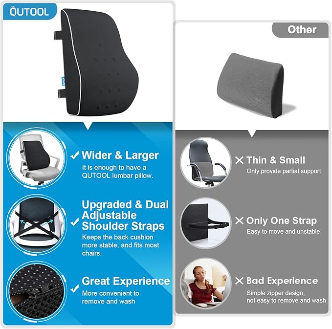 Lumbar Support Pillow for Office Chair, Office Home, College Dorm Room - Image 5