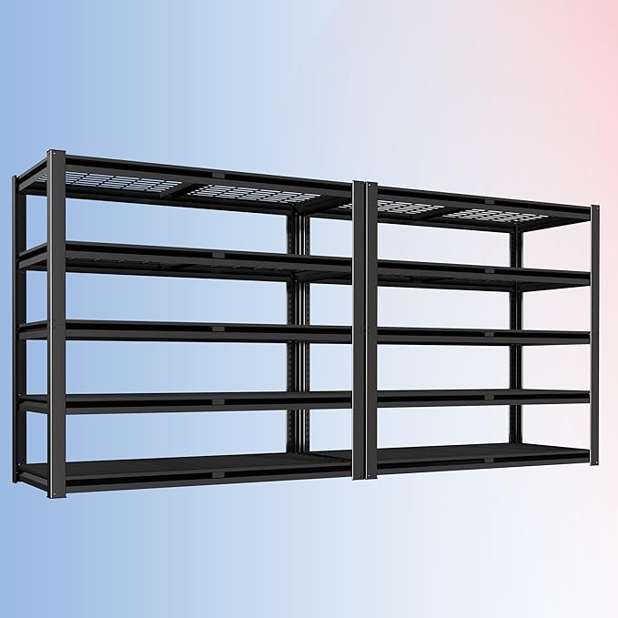 PrimeZone 72" H X 48" W X 18" D Heavy Duty Garage Shelving 5 Tier 2500 LBS by PrimeZone
