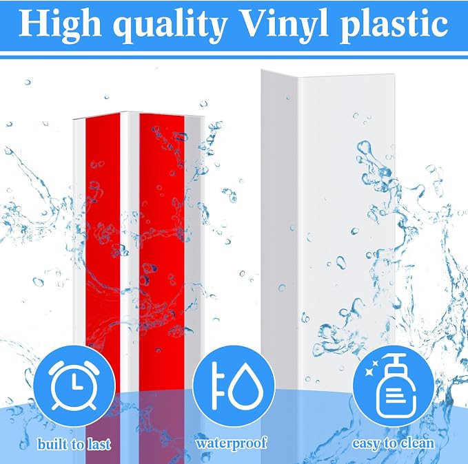 Sasylvia 20 Pcs Wall Corner Protector Guards, 1-1/8 x 48 Inches Self Adhesive - Image 3