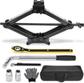 Car Jack Kit Scissor Jack for Car 2.5 Ton Tire Jack Tool Kit Universal Car by Gurduenon