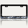Snow Mountains License Plate Frame Starry Sky Mountain Forest License Plate by RTINRAN