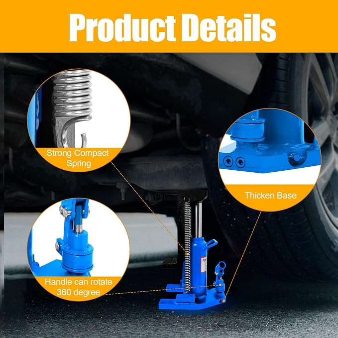 Hydraulic Toe Jack Lift, 10 Tons to 20 Tons, Stainless Steel Air Hydraulic Claw - Image 4