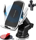 Car Phone Mount, Auto-Clamping Smart Sensor 10W Qi Fast Charging Car Front by Honshoop