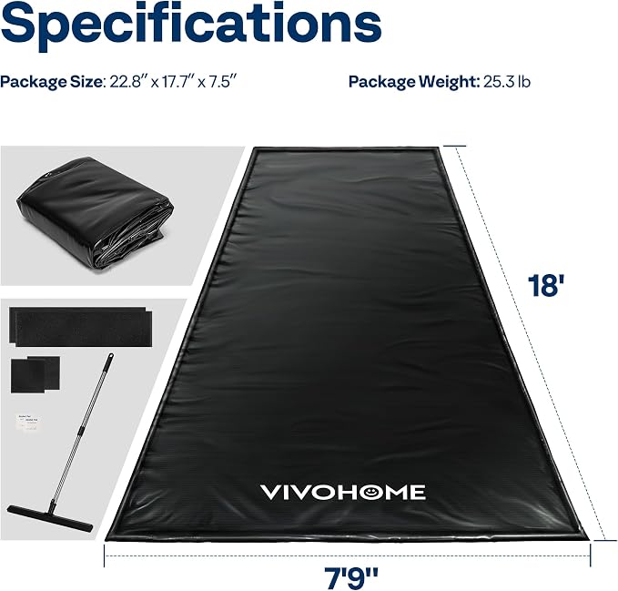 VIVOHOME Containment Mat with Stay Put Corner, PVC Garage Mats - Image 8