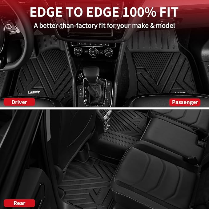 LASFIT Floor Mats Fit for Volkswagen Tiguan 2024 2023 2022 2021 2020 2019 2018 - Image 8