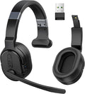 Trucker Bluetooth Headset with Dongle, Wireless Headsets with Noise Cancelling by COSMUSIS