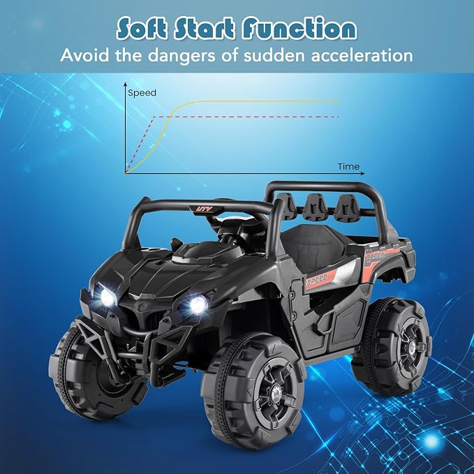 OLAKIDS 12V Ride on Car UTV, Battery Powered Off-Road Kids Electric Vehicles - Image 7