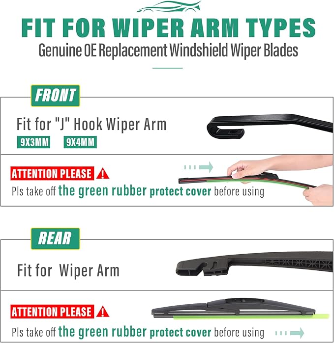26" 20" 10" Windshield Wiper Blades Replacement - Image 8