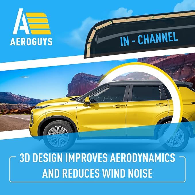 Extra Durable Window Deflectors in-Channel Window Visors Rain Guards Fit - Image 5
