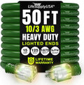 50ft Outdoor/Indoor Extension Cord 10/3 Gauge Ultra Heavy Duty 3 Prong SJTW by LifeSupplyUSA