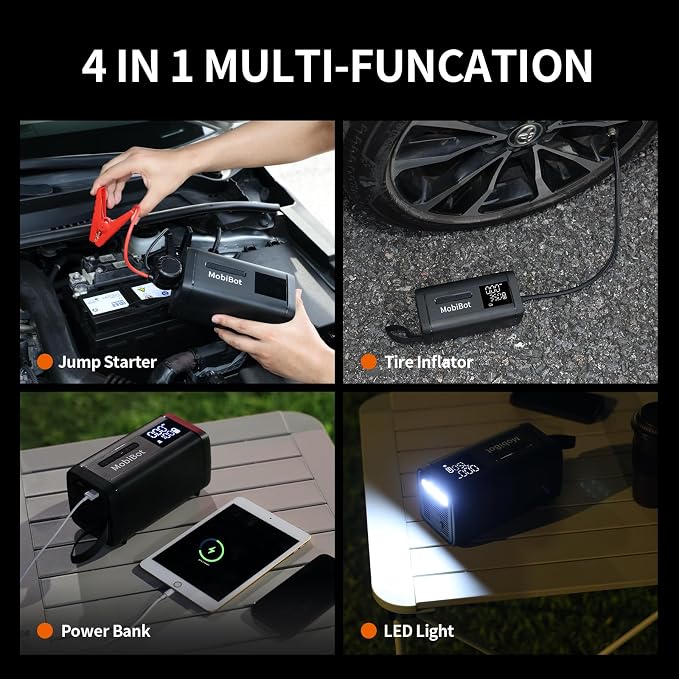 4-in-1 Dual Cylinder tire inflator - Image 2