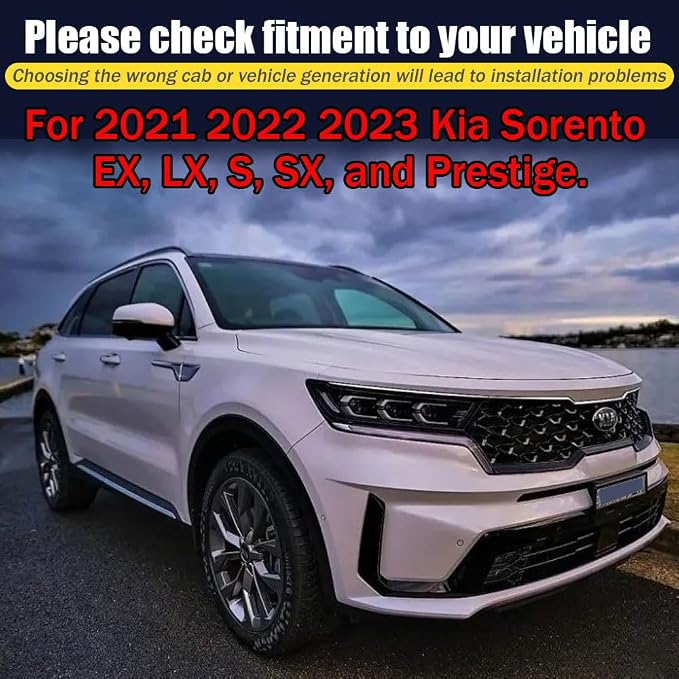 Rain Guards for Kia Sorento 2021-2023, Tape-on Side Window Deflectors for Kia - Image 6