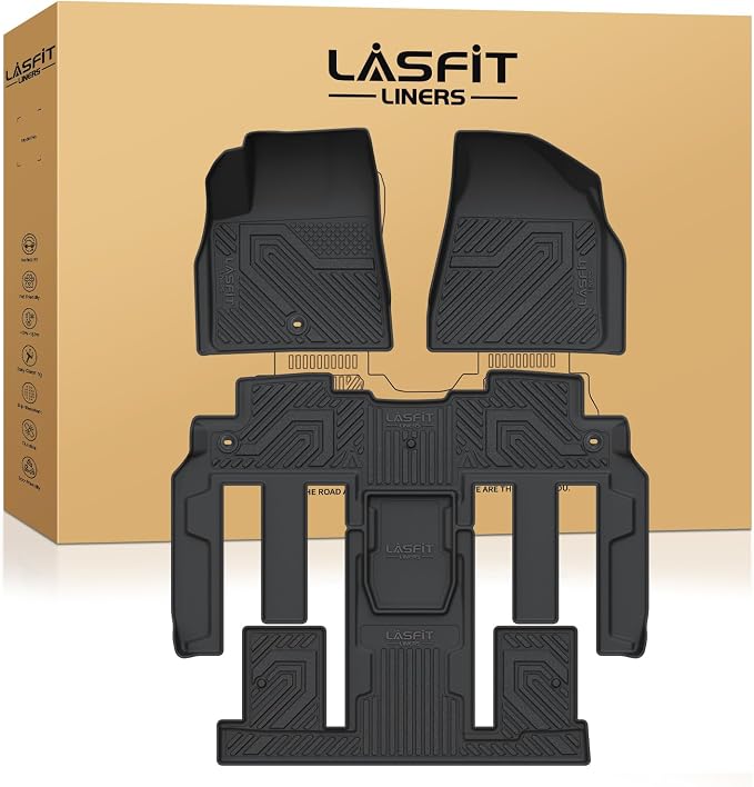 LASFIT Floor Mats for Chevy Traverse 2009-2017/Buick Enclave 2008-2017/Saturn by LASFIT