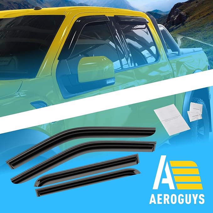 Extra Durable Window Deflectors Tape-On Window Visors Rain Guards Fit - Image 8