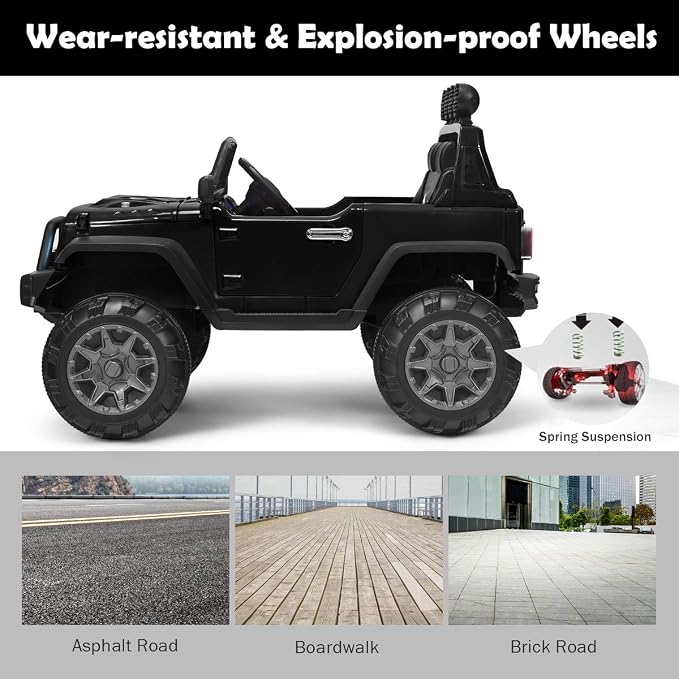 Costzon Ride on Car, 12V Battery Powered Electric Vehicle w/Parent Remote - Image 8