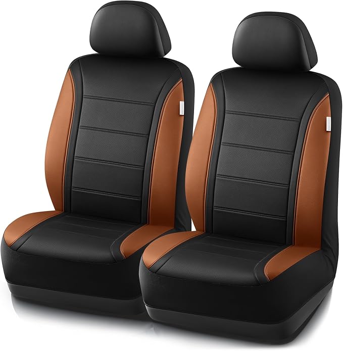 Road Comforts Leather Seat Covers, Breathable Car Seat Covers Front Seat by RoadComforts