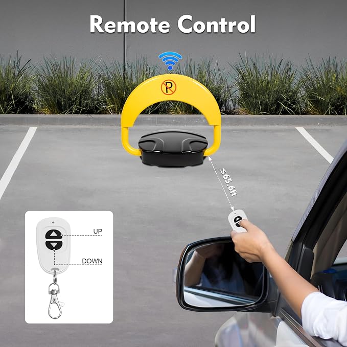 65.6FT Automatic Remote Control Parking Spot Lock, Parking Spot Blocker - Image 2
