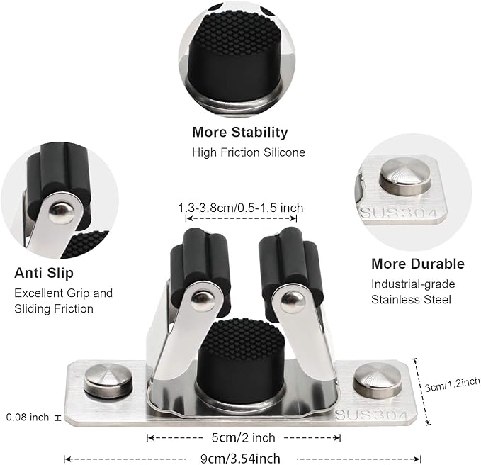 Mop and Broom Holder Wall Mount - Image 2