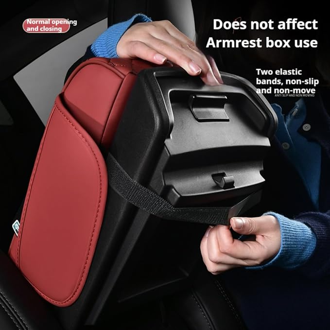 Center Console Cover Organizer, 5-In-1 Arm Rest Cover - Image 6