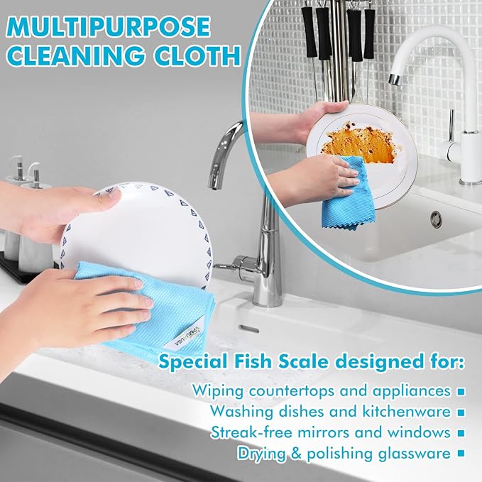 Easy Clean Streak Free Glass Cleaning Miracle Microfiber Cleaning Cloth - Image 3