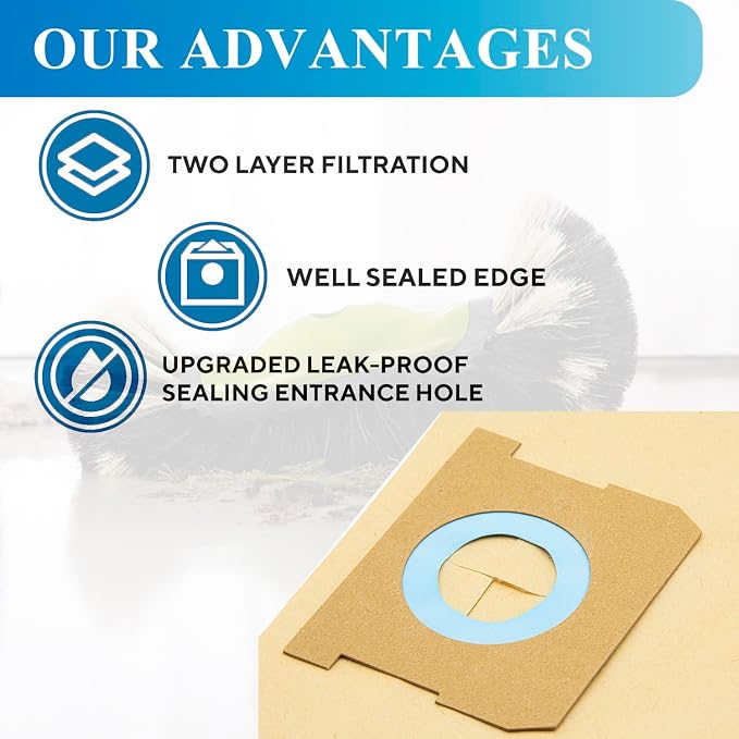 12 Pack DXVA19-4101 Dust Bag Compatible - Image 7