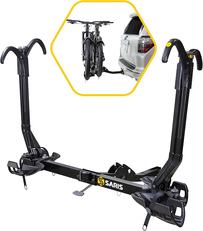 Saris SuperClamp G3 2-Bike HD Hitch Rack – Lightweight Platform Bike Carrier by Saris