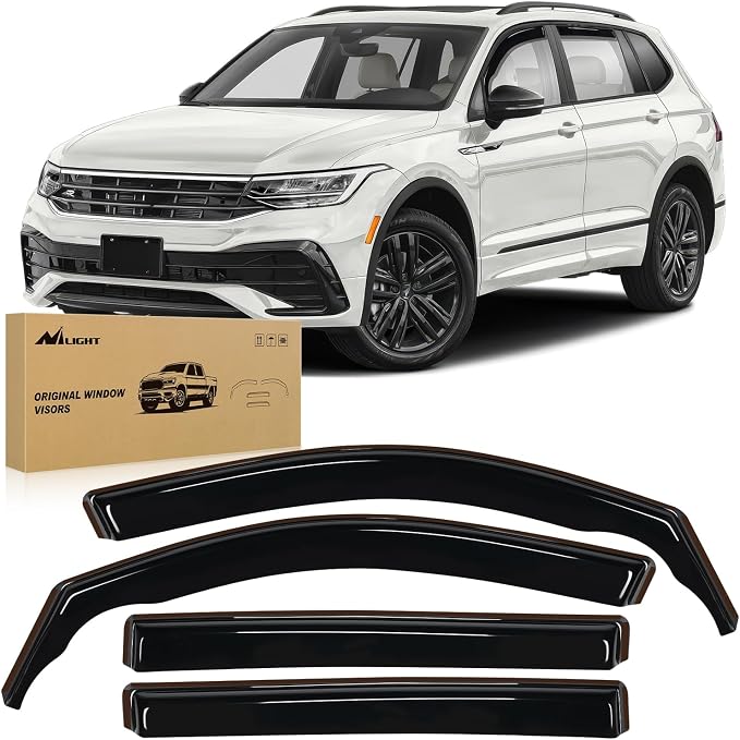 Nilight Vent Window Visors for Volkswagen Tiguan 2018 2019 2020 2021 2022 2023 by Nilight