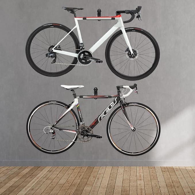 Bike Wall Mount, Horizontal Bicycle Indoor Storage Rack Foldable and Extendable - Image 7