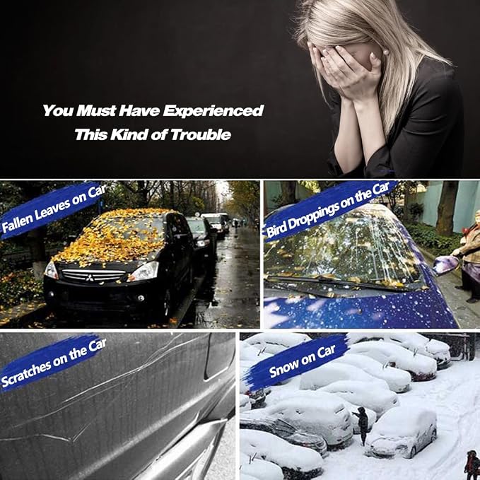 AUQDD 6-Layers PEVA New Material Sedan SUV Full Padded Car Cover Waterproof All - Image 6