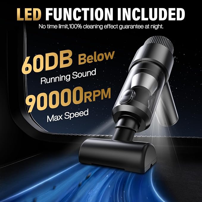 Handheld Car Vacuum Cleaner, 16000PA Car Vacuum Portable Cordless, 4 in 1 Air - Image 3