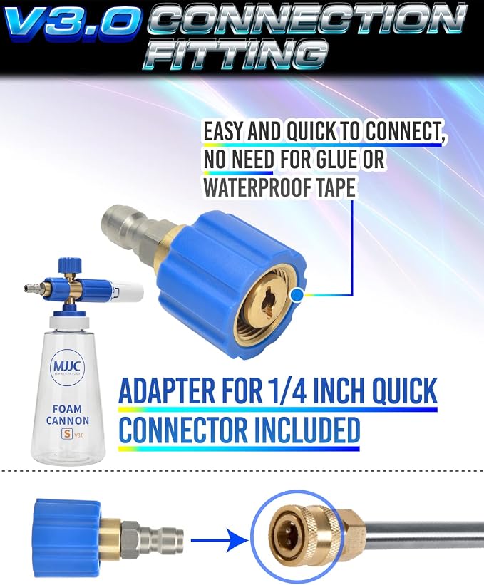 MJJC Foam Cannon S V3.0 with 1/4 Inch Quick Connector - Image 5