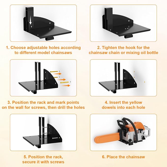 Chainsaw Holder, Chainsaw Wall Mount Compatible - Image 7