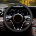 Steering Wheel Cover Standard Size Medium 14.5-15 inch, Breathable Microfiber by Mihecor