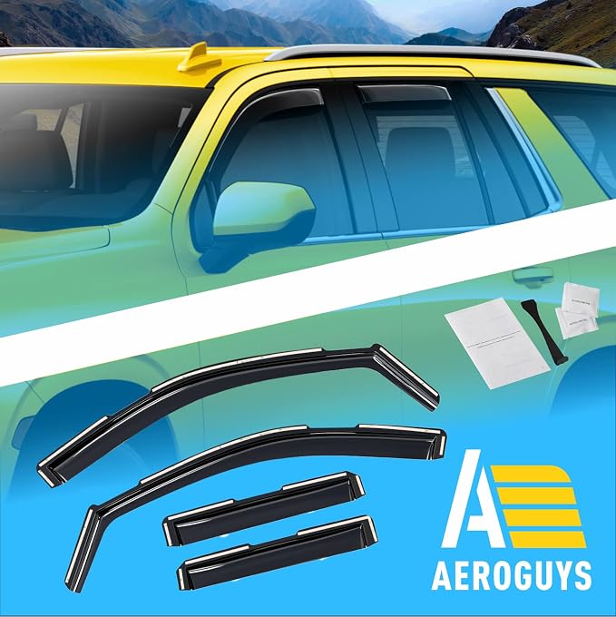 Extra Durable Window Deflectors in-Channel Window Visors Rain Guards Fit - Image 8