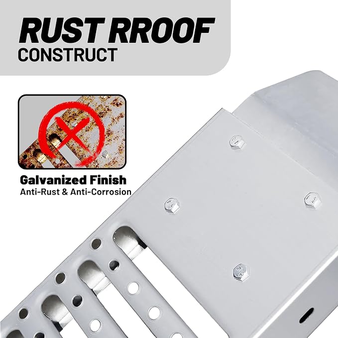 Rockland 84" x10" Steel Truck Ramps, 1000 LBS Capacity, Portable Trailer Ramps - Image 3