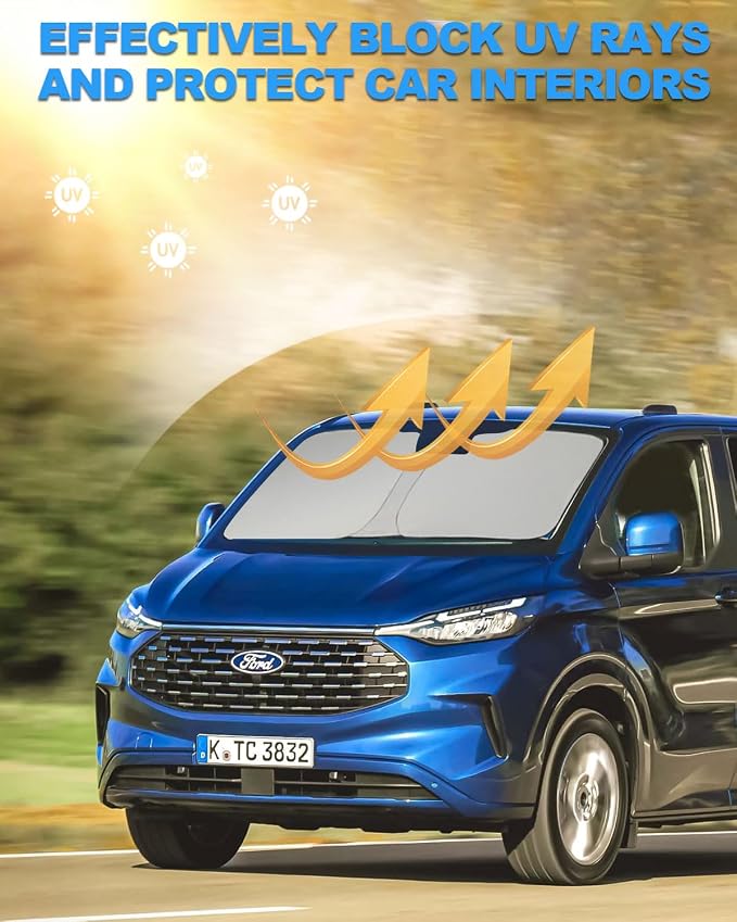 2025 Upgrade Front Windshield Sun Shade Foldable Ford Transit Sun Shade - Image 5