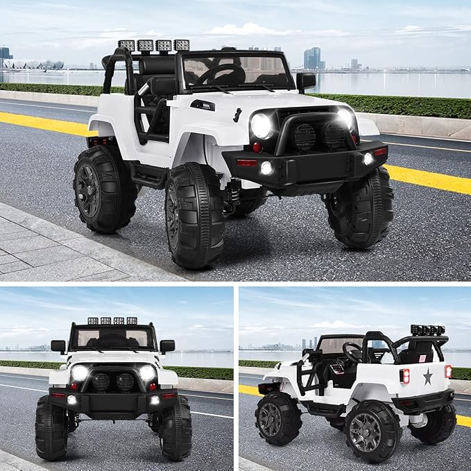 Costzon Ride On Car, 12V Battery Powered Electric Ride On Truck w/Parental - Image 8