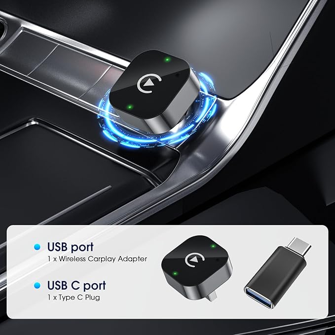Wireless Carplay Adapter & Android Auto 2025 Upgrade Wired CarPlay to Wireless - Image 6