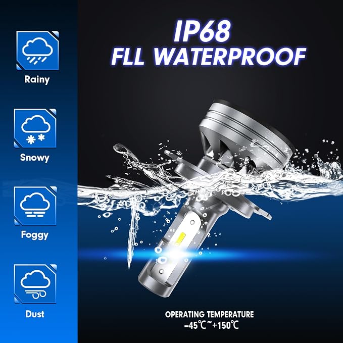 H4 Light Bulb, 40000LM 900% Super Brighter, Real 1:1 Size, 9003/HB2 Fog Light - Image 7