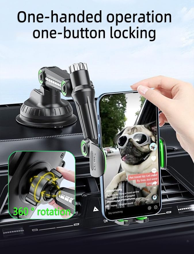 Phone Mount for Truck, Phone Holder for Truck, car Phone Holder, 【Tri-Fold - Image 5