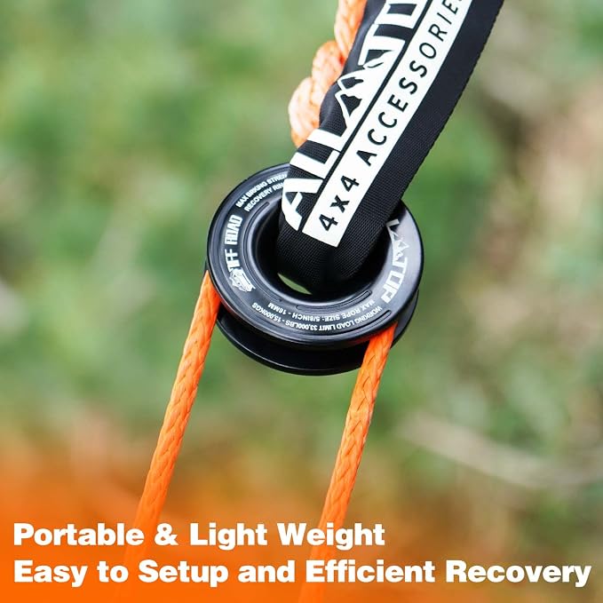 ALL-TOP Recovery Ring 66000 LBS Winch Snatch Towing Ring, Tackle Pulley System - Image 5