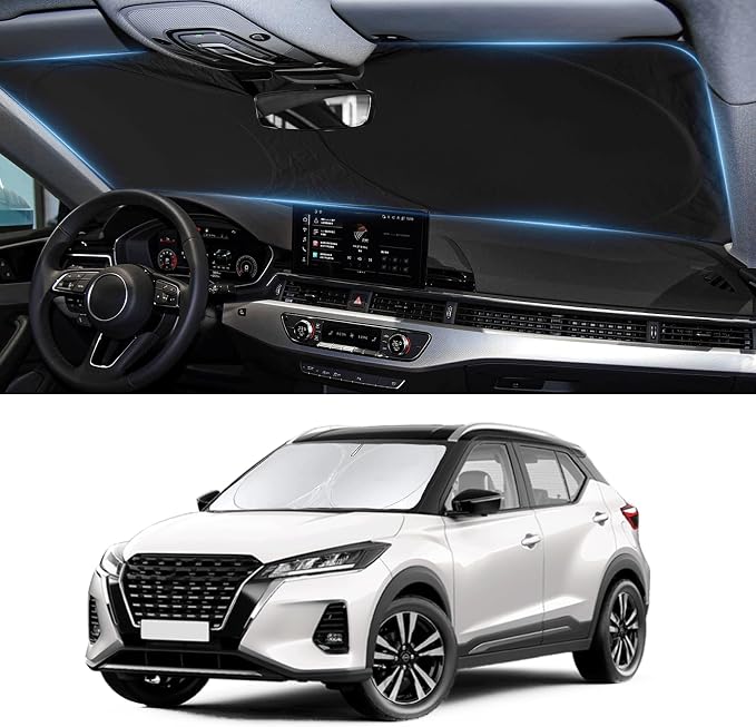 Custom Fit Nissan Kicks Windshield Sunshade 2018 2019 2020 2021 2022 2023 2024 by INSAUTO
